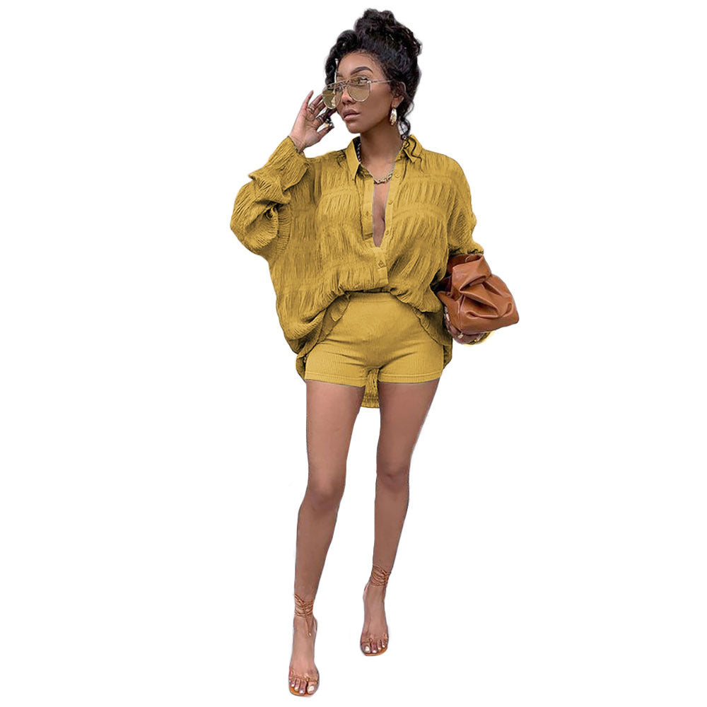 YD Stylish Ladies Causal Career Blouse Button Up Loose Women Workout T-Shirt Top Women's Blouses