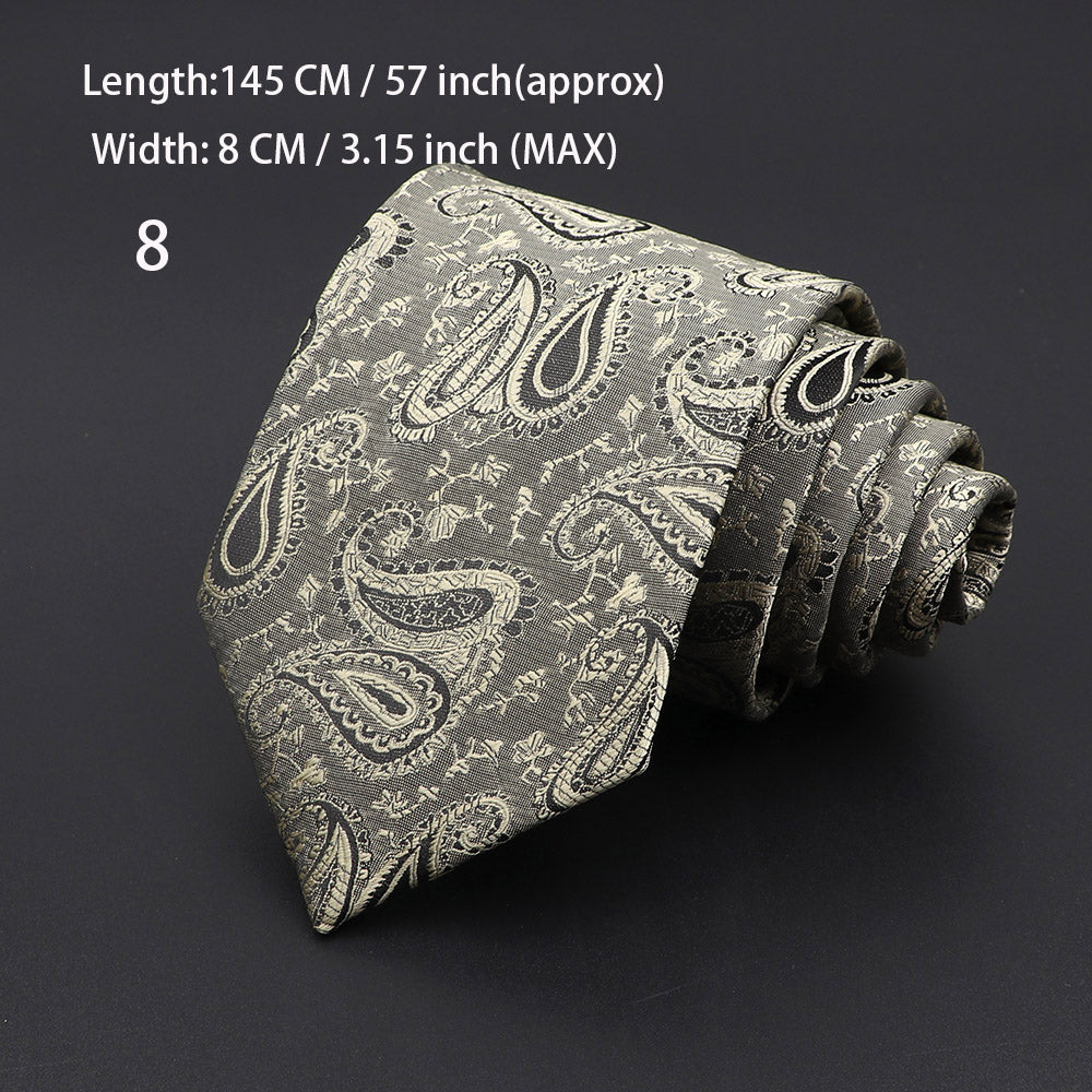 Fashion Neckties Classic Men's Stripe Necktie Royal Blue Wedding Ties Jacquard Woven Silk Men Solid Tie Polka Dots Neck Ties