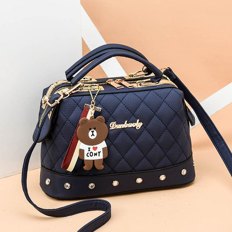 GATE Sell Well Popular Plaid Handbag Shoulder Diamonds Womens Handbags Korean Portable Handbag