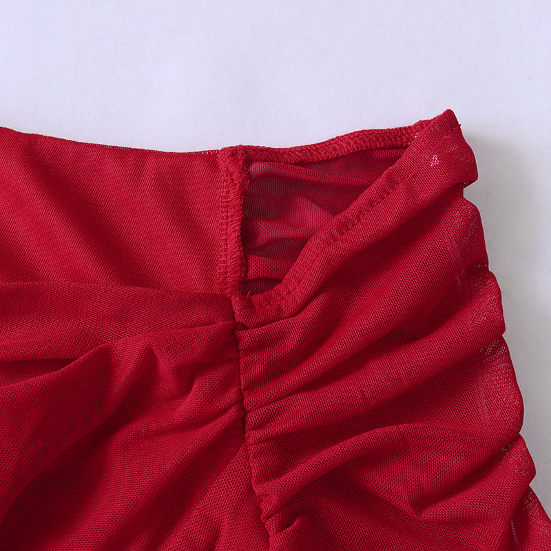 Fashion Crop Top Solid Color Women Blouse Lady Mesh Sleeve Top Long Sleeve Blouse Tops Sexy Blouses for Women