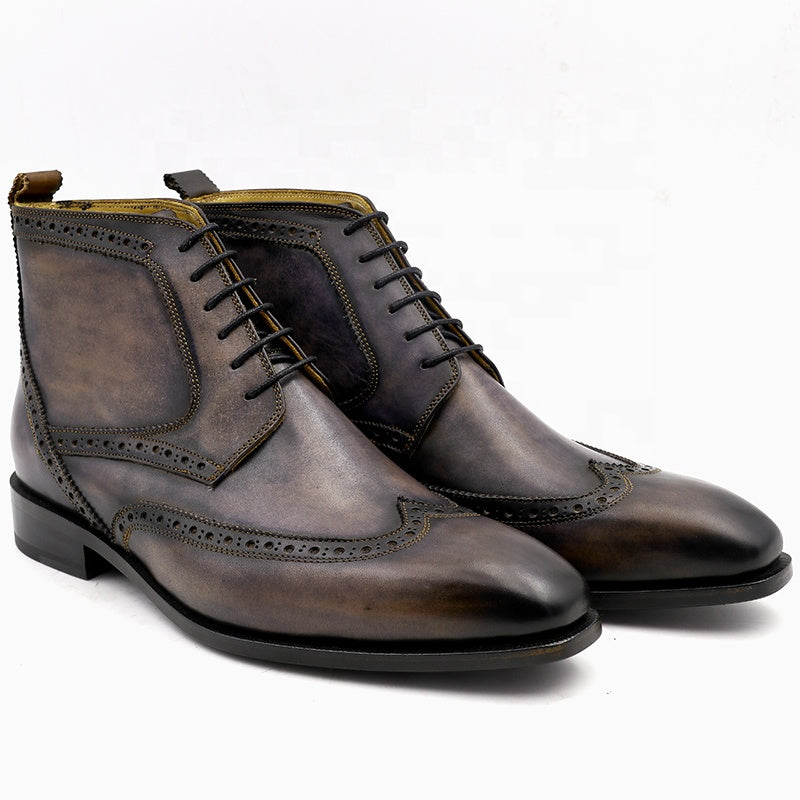 Cie A01 Wholesale Full Grain Calf Leather Lacing-Up Boots Men's Dress Boot