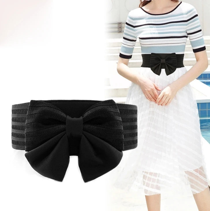 65 Style New Korean Windbreaker Elastic Wide Women Waistband a Variety Alloy Buckle Retro Belt All-Match Dress Women Accessory