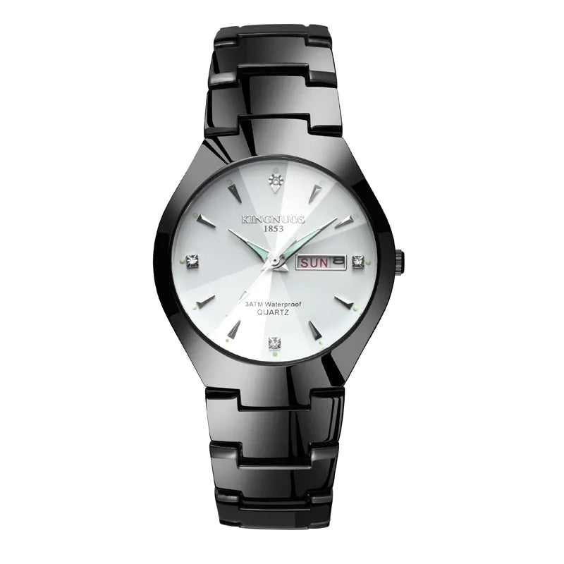 Couple Watches for Lovers Quartz Wristwatch Man Fashion Business Men Watch for Women Watches Tungsten Steel Ladies Watch Xfcs