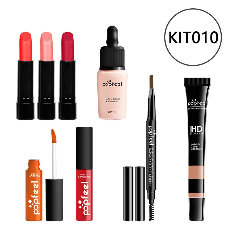 20 Styles Makeup Set Eyeshadow Lipstick Eyebrow Pencil Lip Gloss Makeup Brush Powder Nail Polish With Makeup Bag Cosmetics Kit - My Store