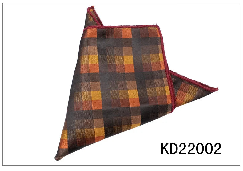 Italian Silk Tie Checked Plaid Pleated Neck Ties for Men Business 7CM Polyester Ties Business