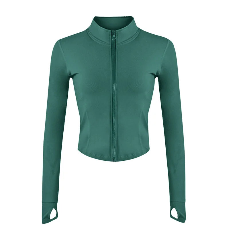 9 Colors Cheaper Private Label Activewear Workout Gym Fitness Tops Woman Fitness Plus Size Jogging Jacket Gym Active Wear