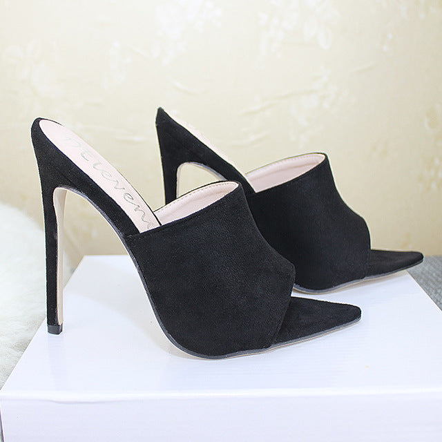 High Heels Summer New Square Heel Stiletto Slippers Shoes Girls Women Sandals Ladies High Heels