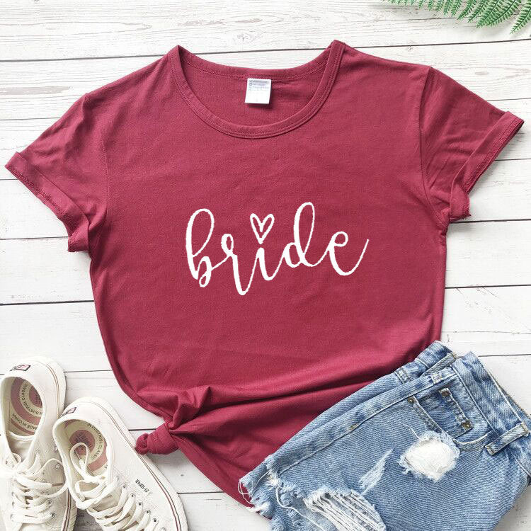 100% Cotton T-Shirt Girl Bachelorette Party Bride Squad T-Shirts