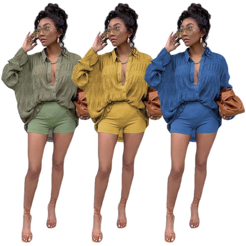 YD Stylish Ladies Causal Career Blouse Button Up Loose Women Workout T-Shirt Top Women's Blouses