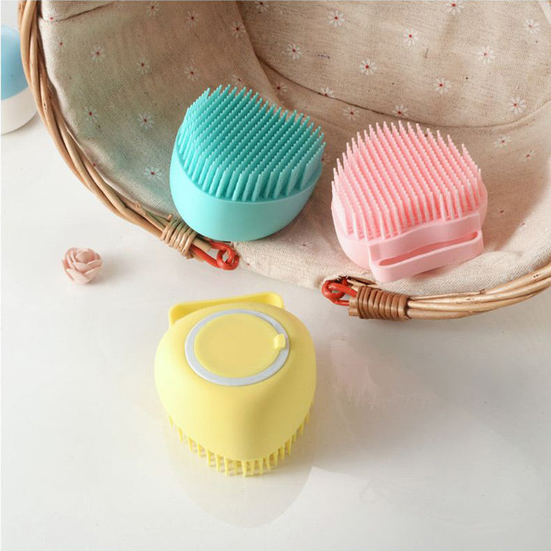 Baby Bath Silica Gel Bath Brush Baby Rub Mud Bath Artifact Silicone Baby Hair Brush