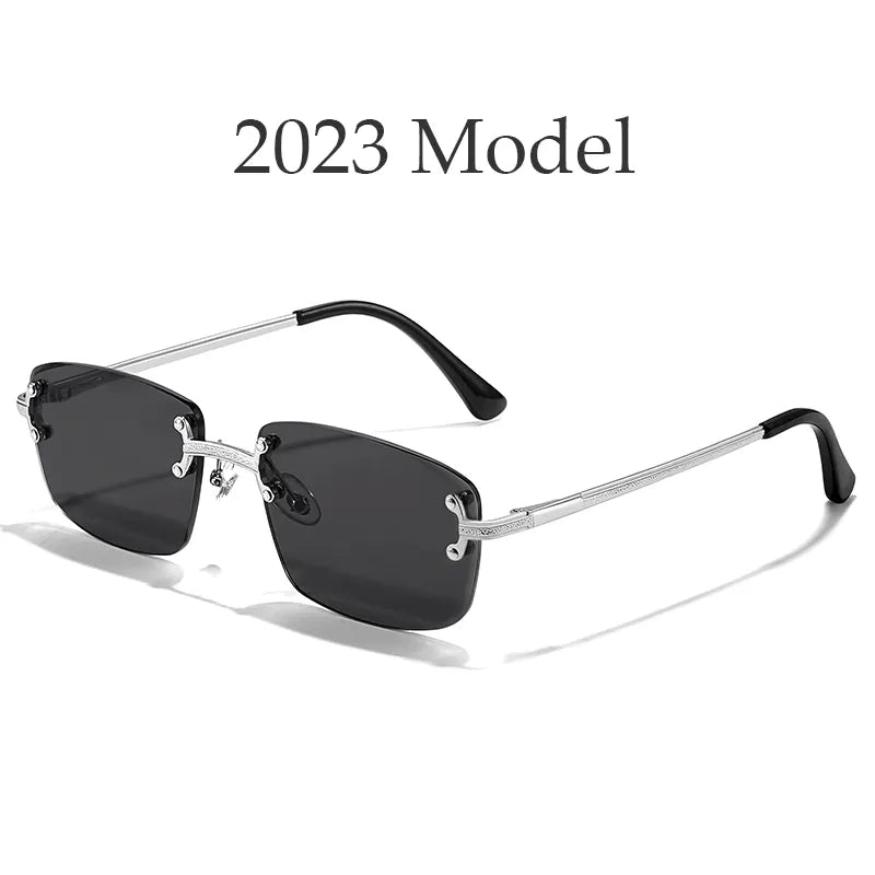 HBK 2022 Fashion Rimless Glasses Frames Luxury Frameless Sun Glasses Sunglass Woman 2021 Rimless Sunglasses Mens