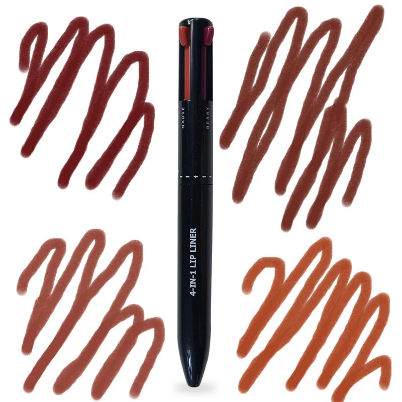SENKA Private Label 4IN1 Makeup Pen 4 Refills Makeup Lip Liner Lpiz De Maquillaje 4 en 1 Touch Up 4 in 1 Makeup Pen - My Store