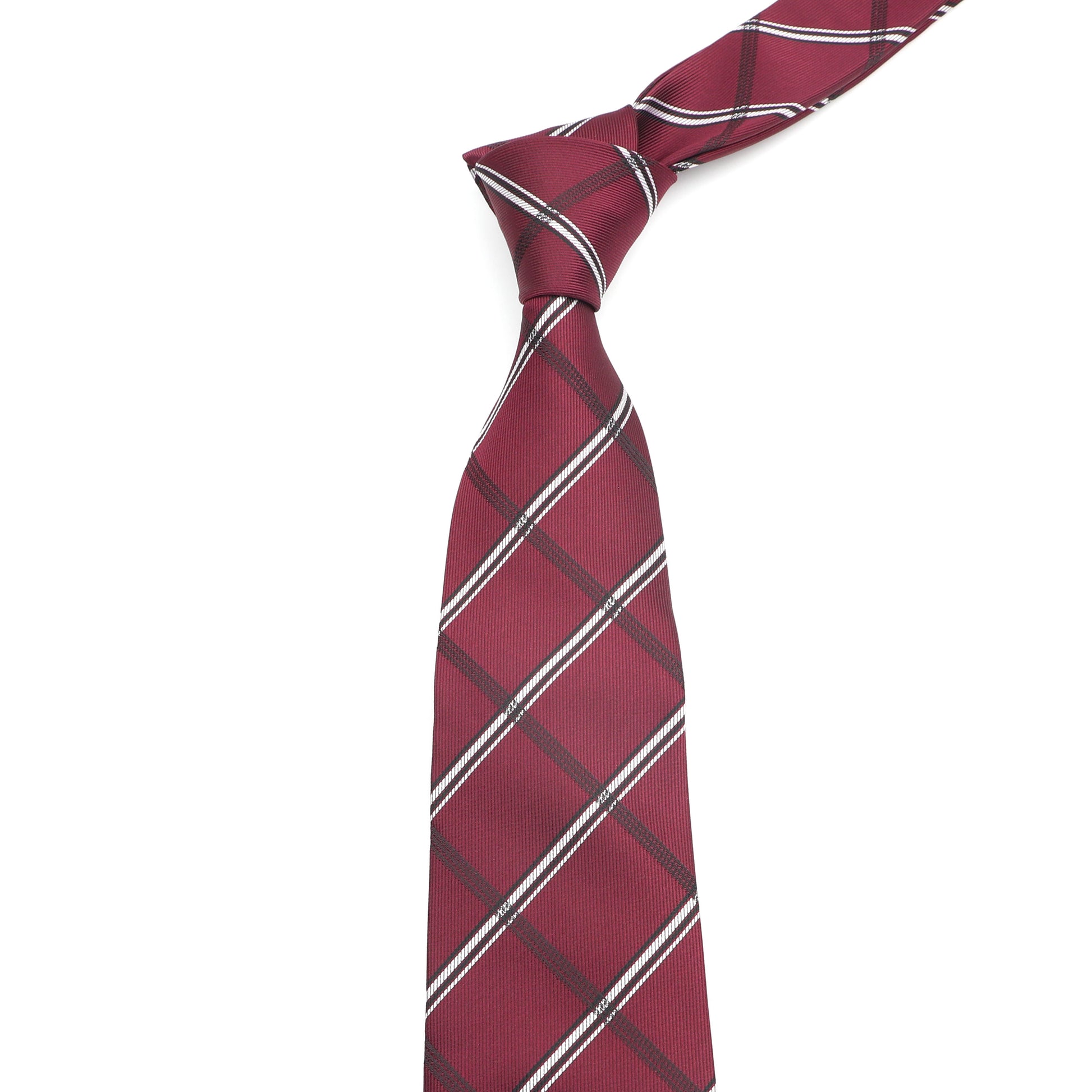 Men's Fashion Neckties Classic Stripe Red Navy Blue Business Formal Wedding Ties Jacquard Woven Solid Tie Polka Dots Neck Ties