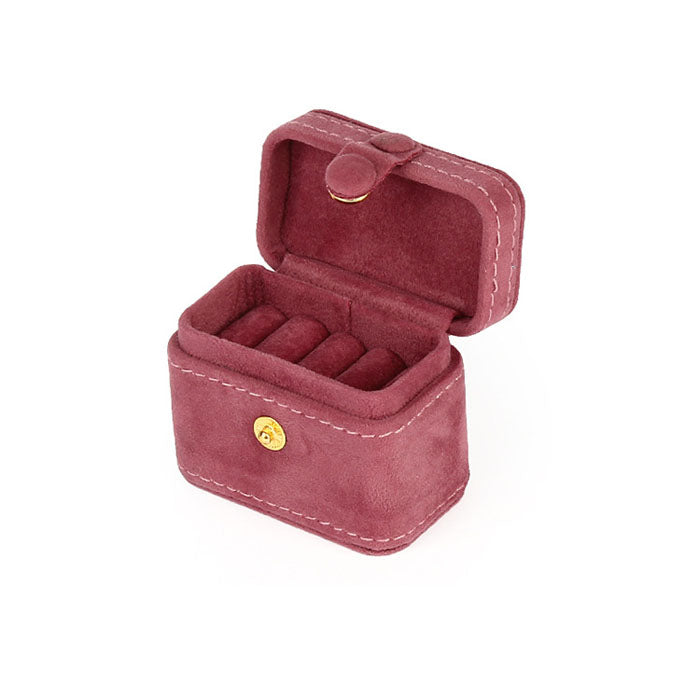 Wholesale Vintage Travel Jewellery Gift Organizer Mini Portable Luxury Velvet Custom Jewelry Ring Box
