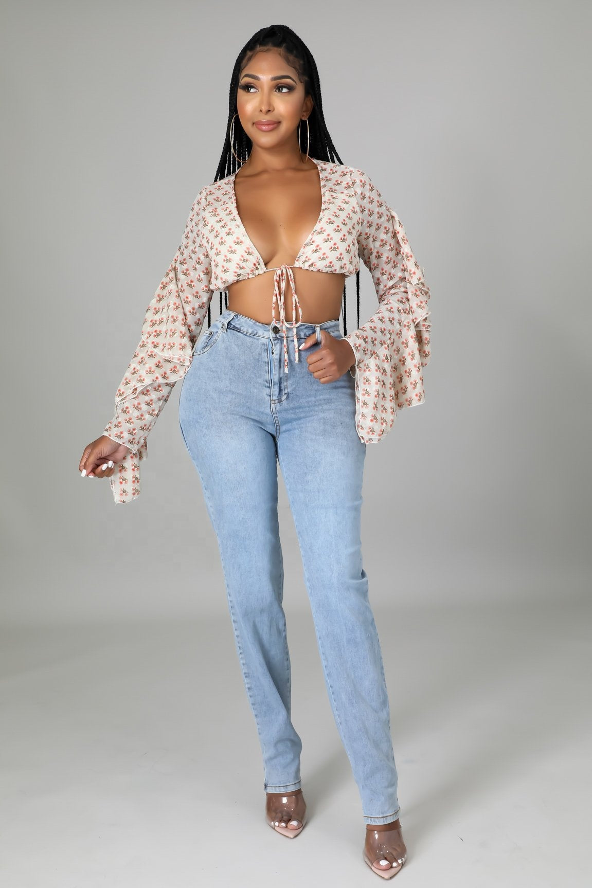 Hot Sell Women Denim High Waist Skinny Jeans Lady Solid Color Butt Lifting Jeans Pant Pantalon Jean Femme