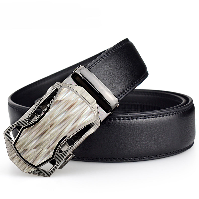 Customize Genuine Leather Automatic Buckle Ratchet Belts Men's Belt