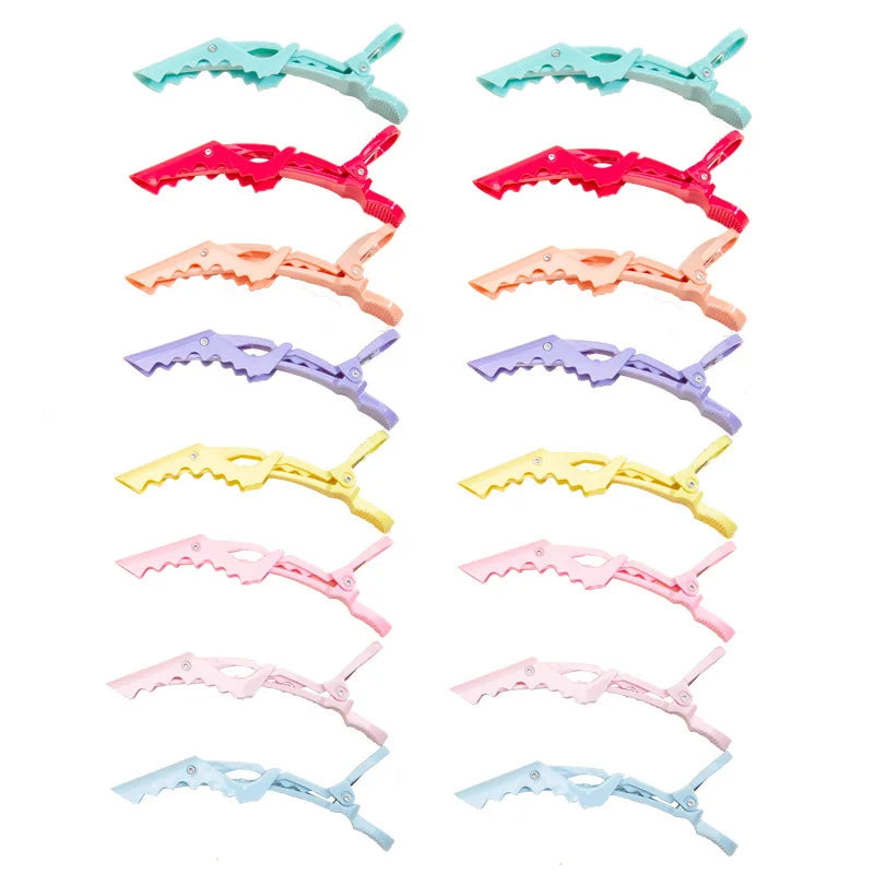 6Pcs Colorful Alligator Hair Clips Clamps Hairdressing Professional Salon Hair Grip Crocodile Hairpins Hair Barber Accessories