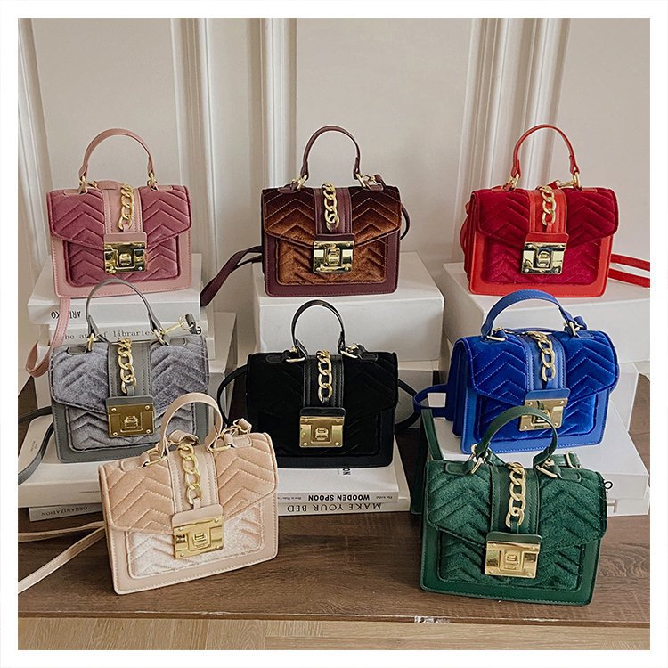 Luxury Fashion Handbag Designer Famous Brands Fall Velvet Purses and Handbags  Ladies Handbags Leather Purses