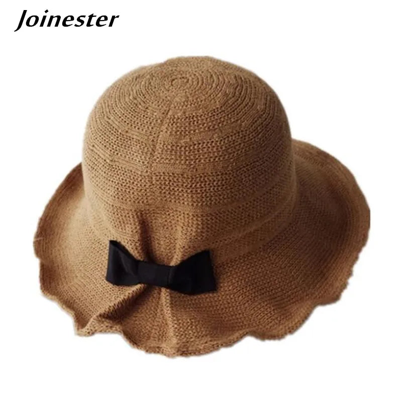 Bucket Hats for Women Cotton Linen Brim Floppy Hat Fisherman Sun Cap Summer Travel Hat Foldable Crochet Caps Outdoor Woman Hats