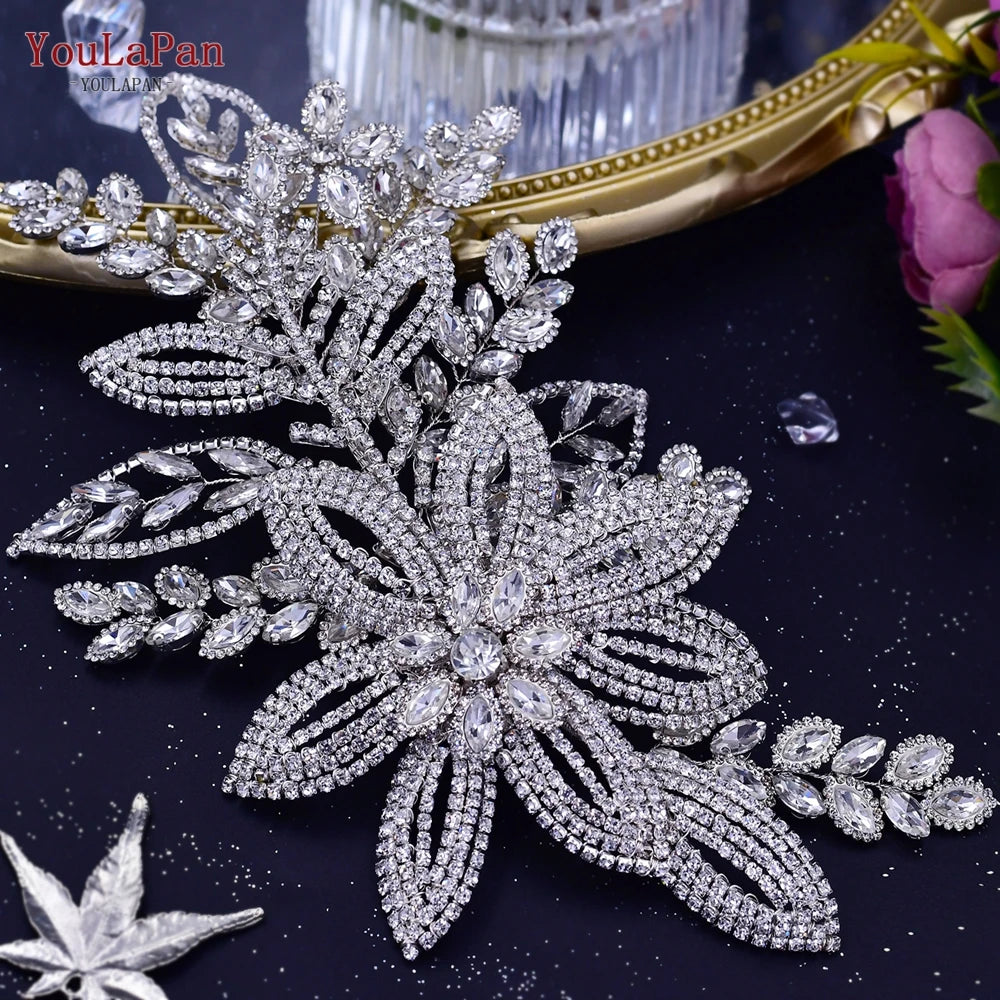 YouLaPan HP254 Wedding Hair Accessories Bridal Delicate Wire Headband Women Headpiece Bridal Handmade Crystal Hair Accessories