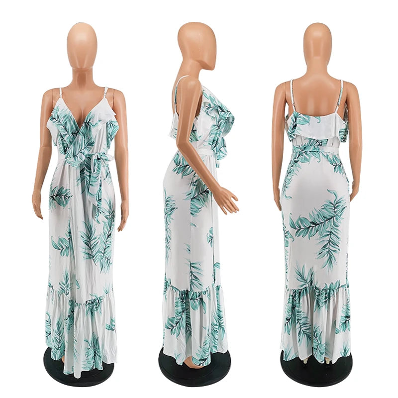 Womens Dresses Spring Casual Dresses Custom Color Summer Bohemian V-Neck Linen Boho Beach Dress