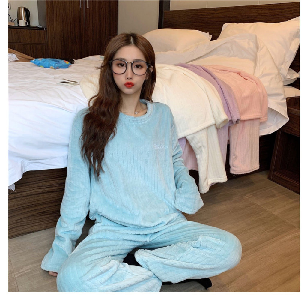 New Design Homefit Textile Wholesale Pajama Flannel for Women Girls Pajamas