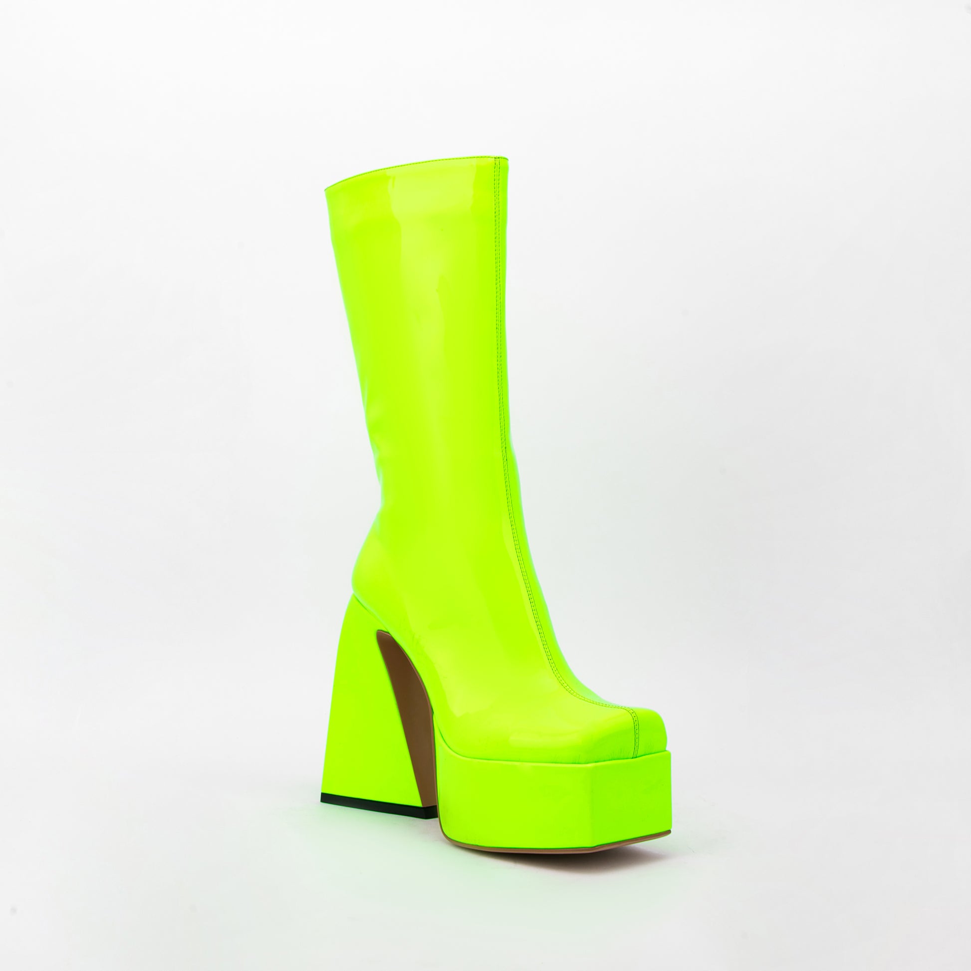 Women Boots High Heels Chunky Platform Big Size 45 Spring Autumn Winter Knee High Boots Zipper Martin Boot Party Shoes