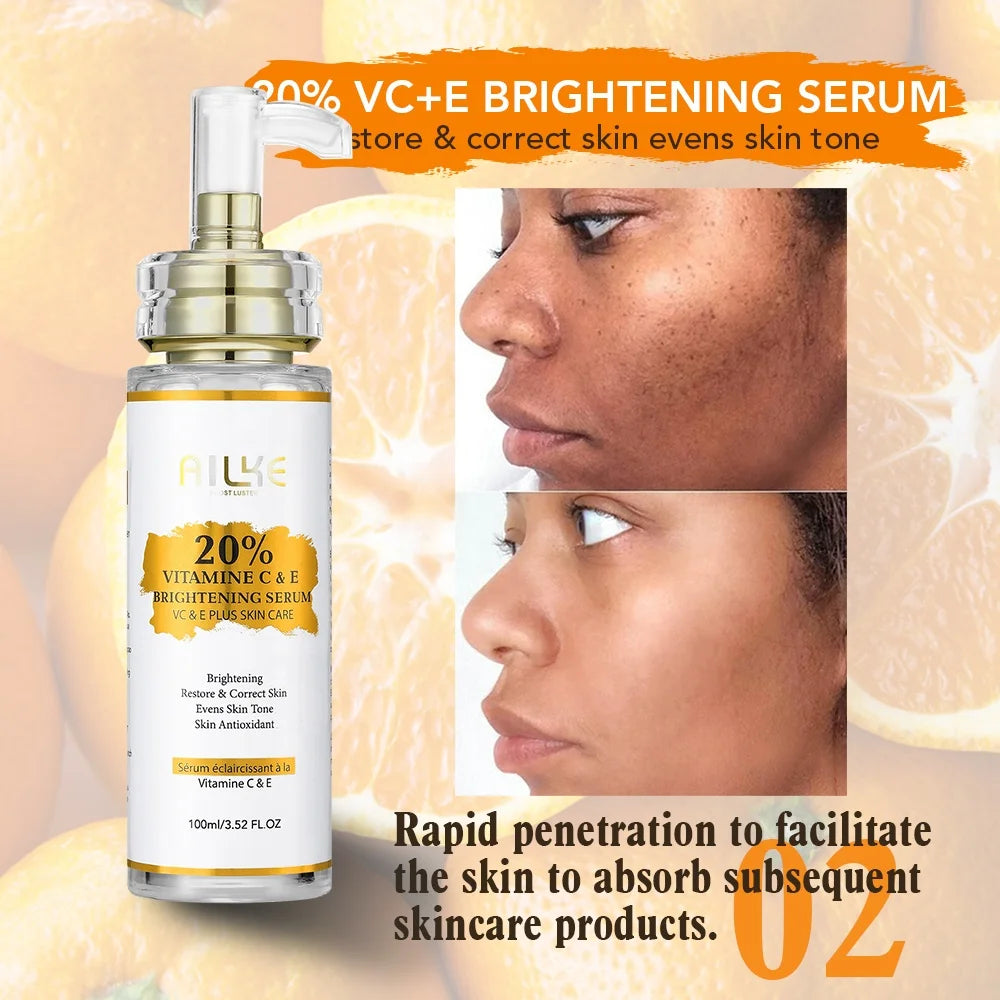 100% Natural Skin Care Set Anti-Aging Face Cream & Lotion Serum Soap 4pcs Private Label Vitamin C  Skin Care Set for Black Women