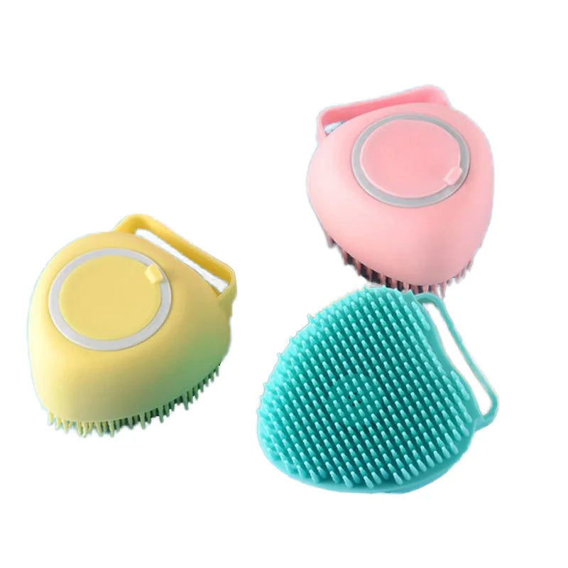 Baby Bath Silica Gel Bath Brush Baby Rub Mud Bath Artifact Silicone Baby Hair Brush