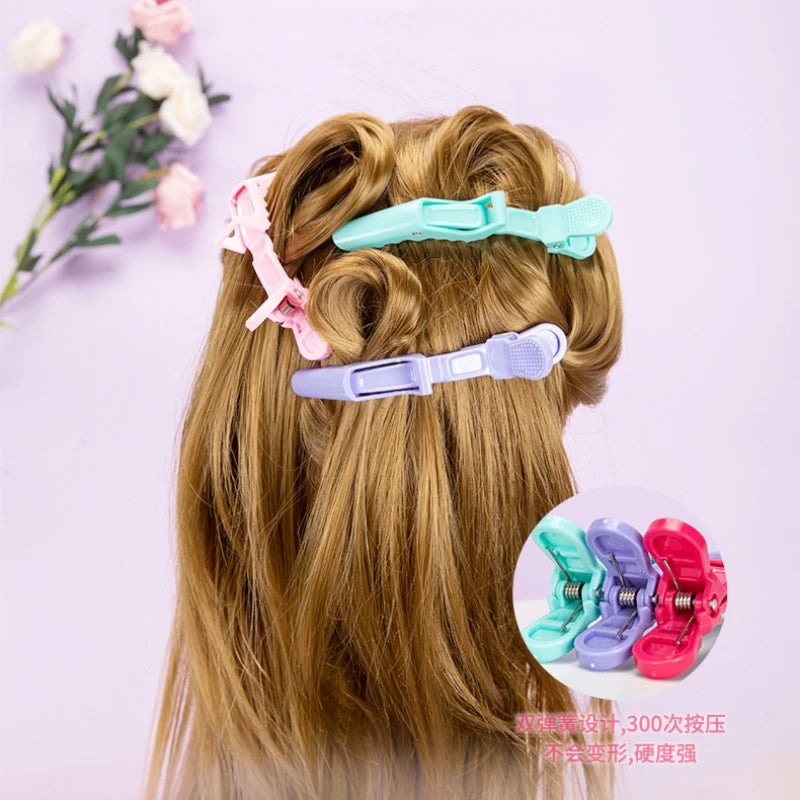 6Pcs Colorful Alligator Hair Clips Clamps Hairdressing Professional Salon Hair Grip Crocodile Hairpins Hair Barber Accessories