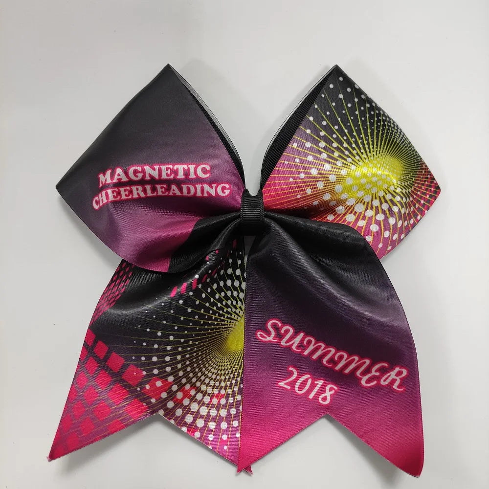 Normzl Print Micro Girl Child  Shiny Cheer Hair Bow Hair Accessories Baby Headband