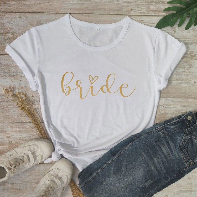 100% Cotton T-Shirt Girl Bachelorette Party Bride Squad T-Shirts