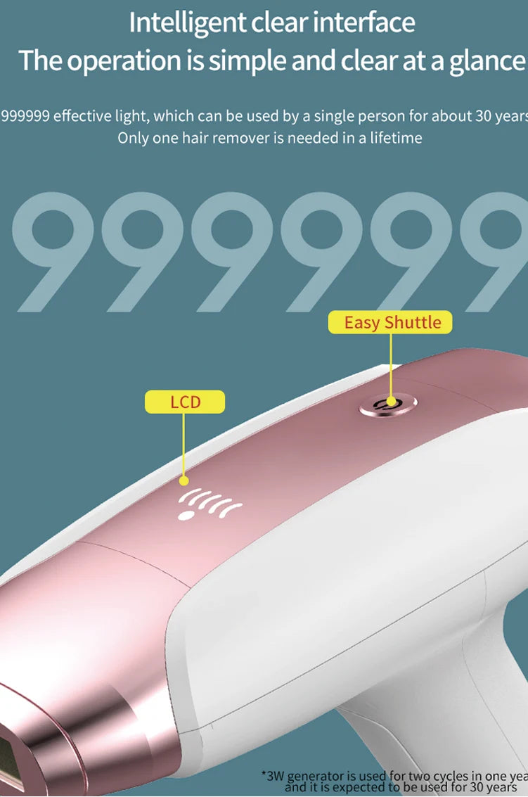 Portable Painless IPL Laser Hair Removal Device Permanent Home Use Beauty & Personal Care for Body and Foot Made of Plastic