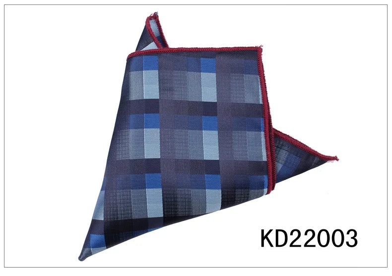 Italian Silk Tie Checked Plaid Pleated Neck Ties for Men Business 7CM Polyester Ties Business