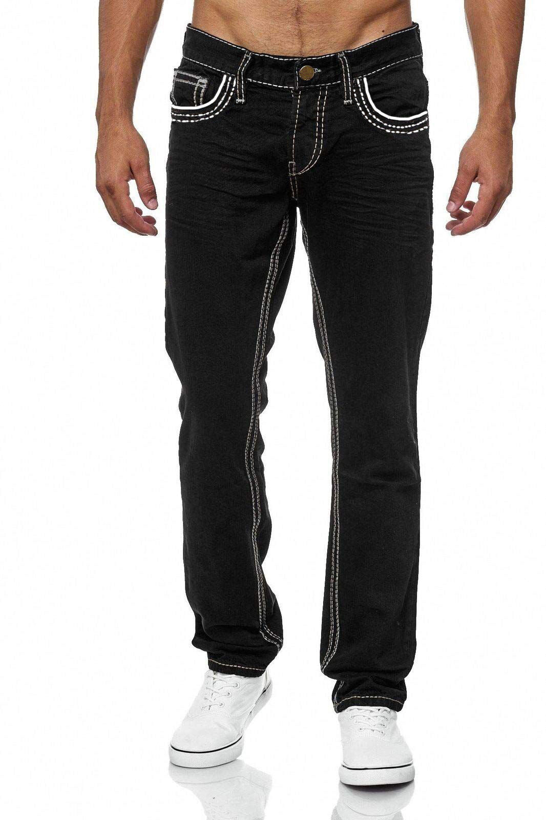 Straight Jeans Men Washed No Hole Jean Spring Summer Boyfriend Jeans Streetwear Loose Casual Designer Long Denim Pants Trousers