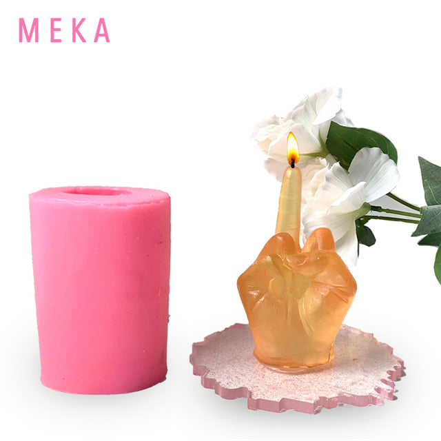 L7075 DIY Aromatherapy Candle Plaster Handmade Hand Candle Silicone Molds for Candles