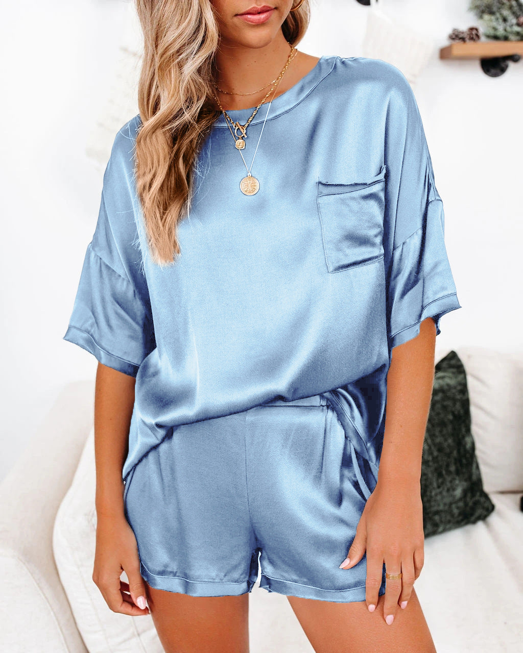 Fashion Robe Onesie Sillk Pyjamas Women Satin Sleepwear Pajama Sets Sleepwear Women Silk Pajamas