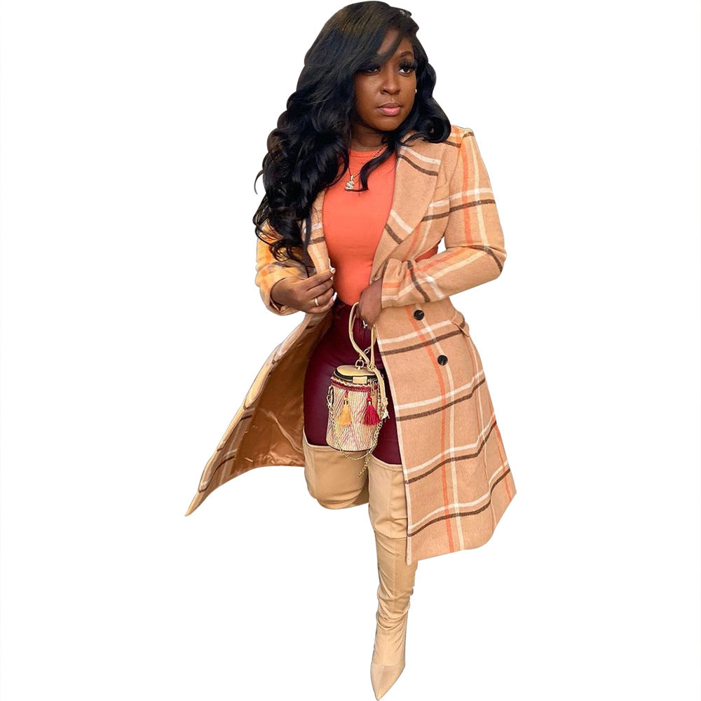 Wholesale Latest Fashion Solid Long Sleeve Button Women Jackets Plus Size Women's Coats Fashion Coat Trench Coats