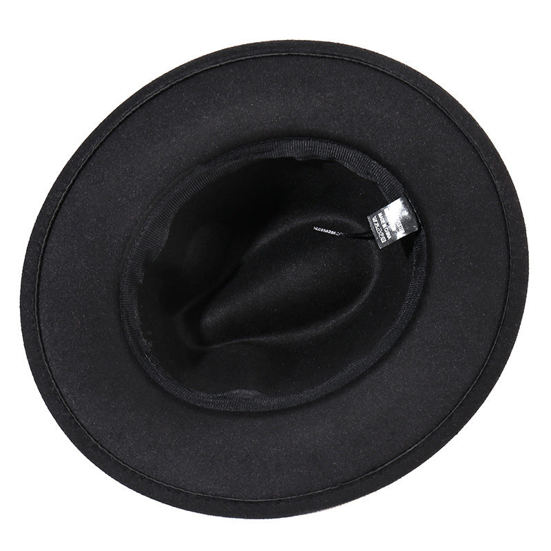 New Adult Wide Brim Sombrero Hip Hop Jazz Hat Men Borsalino Fedora Bucket Hats White Rhinestone Fedora Hats