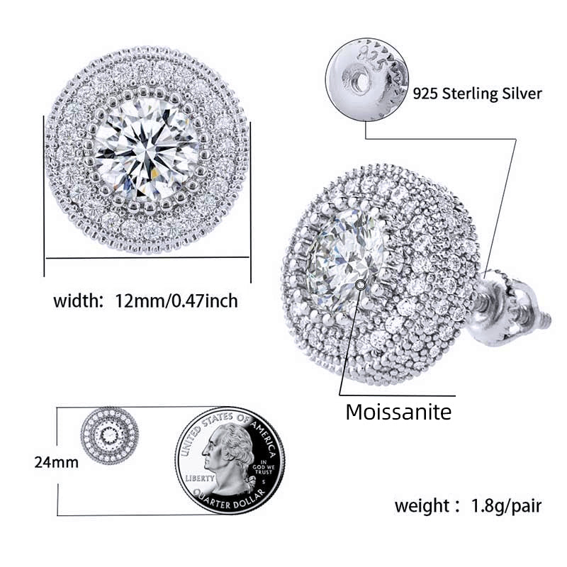 Hailer Jewelry Loose Diamonds Gemstones Moissanite Earrings Sterling Silver 925 Jewellery Hip Hop Jewelry