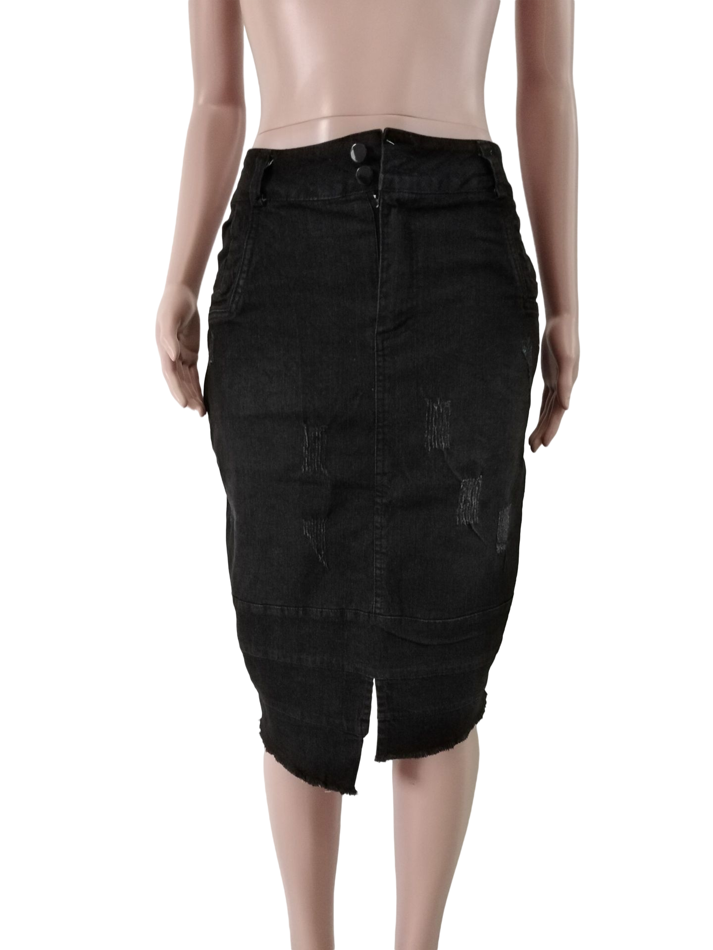 New Arrival Women's High-Waisted Jeans Short Skirt Plus Size Girls Jean Skirts Sexy Hole Hip Jeans Skirt