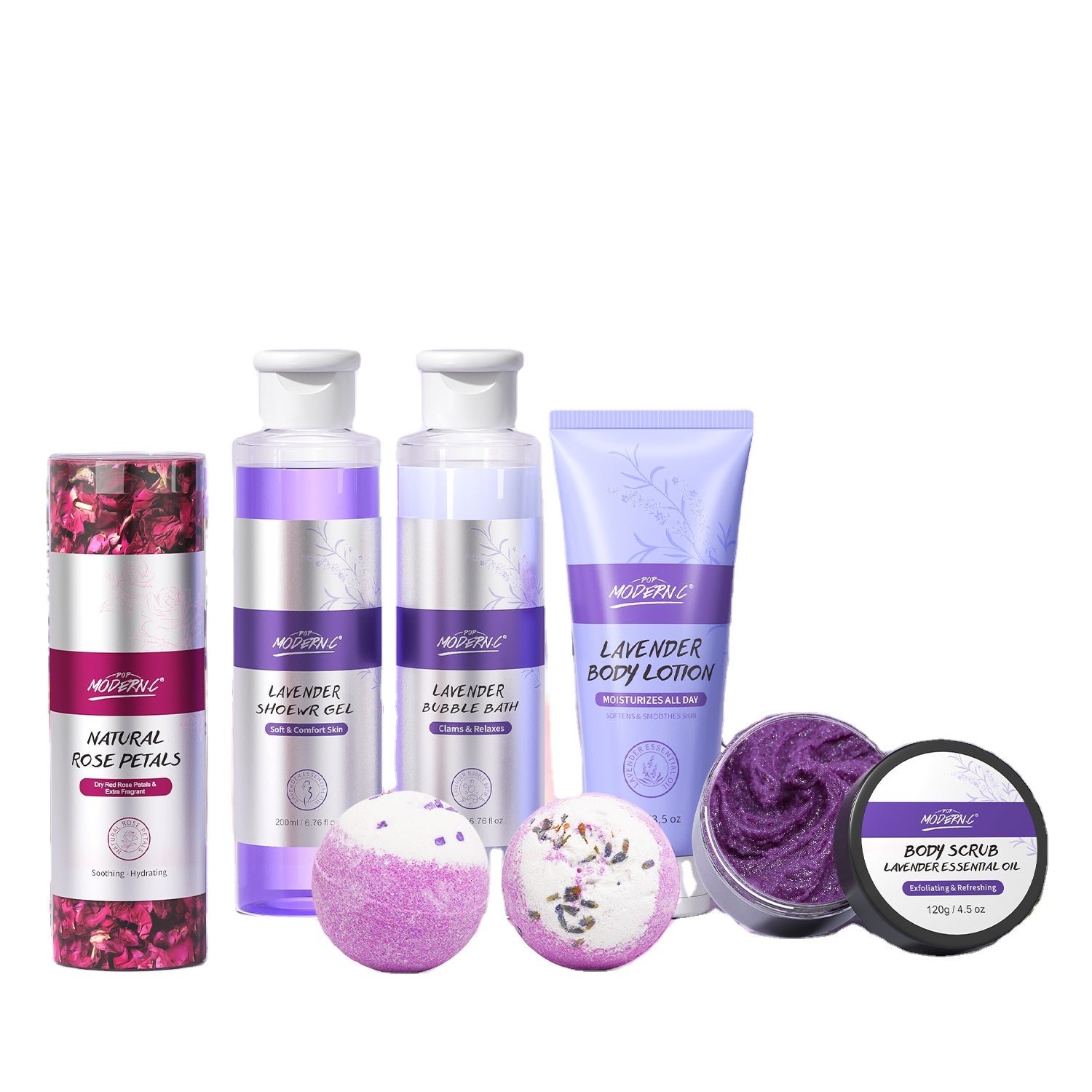 Wholesale Lavender Blossom Christmas Shower Gel Spa Bath Gift Set Spa Gift Basket for Women