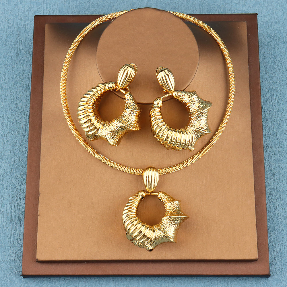Luxury Fashion Luxury, Africa Jewelry Sets Jewellery 18k Gold Plated for Women