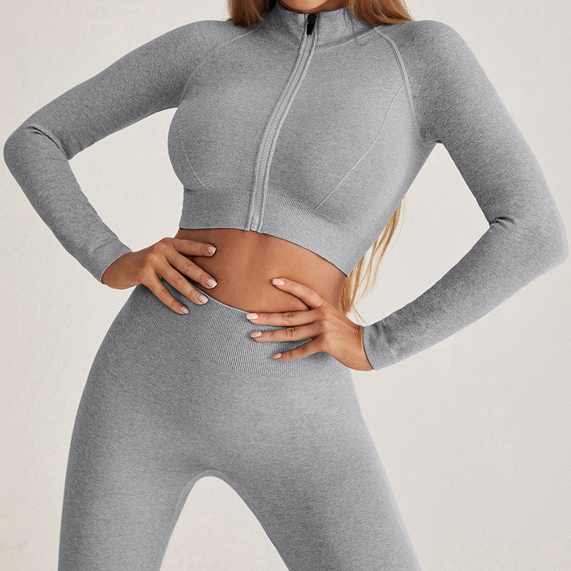 Yoga Sets Sport Rib Activewear Set Girls Seamless Fitness Suit Workout Clothes Athletic Wear Women Gym Set