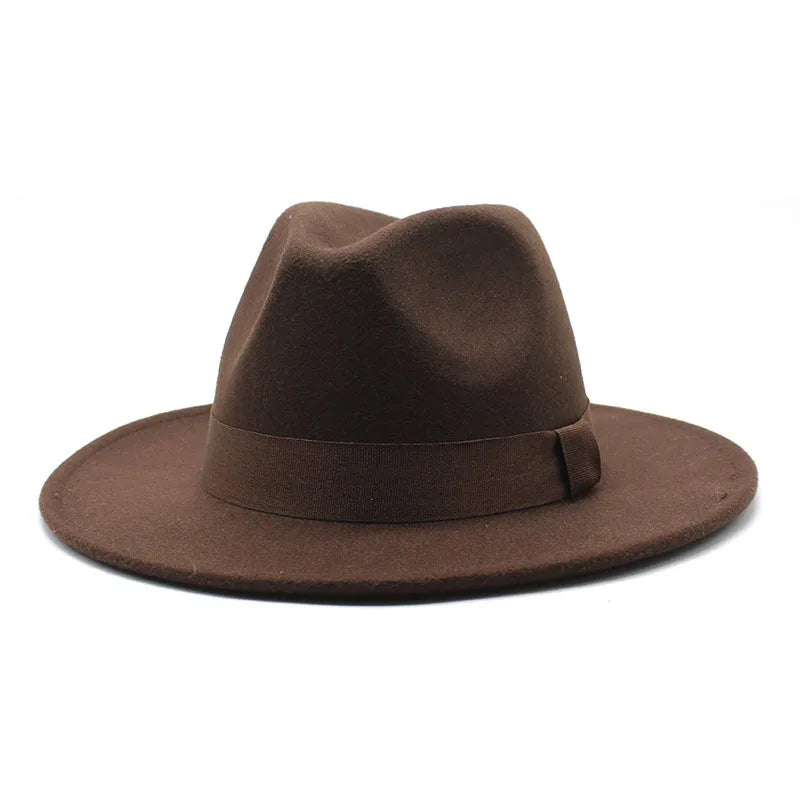 Ribbon Fedora Hat New Felt Hat Jazz Hat Fashion European and American Hats Men and Women General Hats шапка женская
