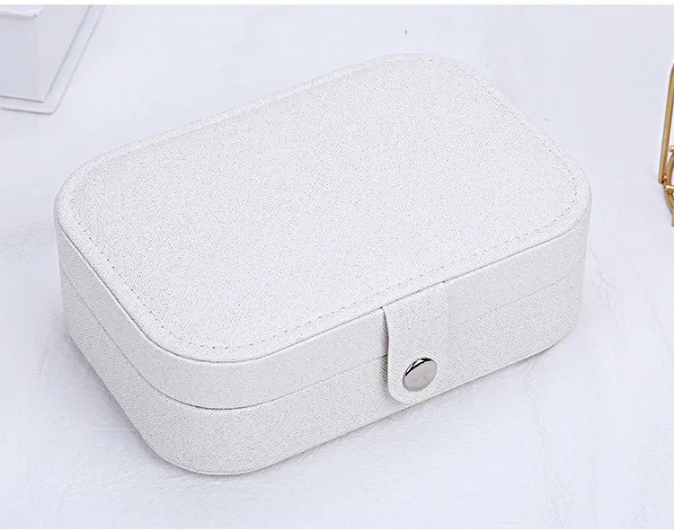 Jewelry Box for Earrings Ring Necklaces Storage PU Leather Box for Jewelry Portable Organizer for Jewelry Travel Jewelry Case
