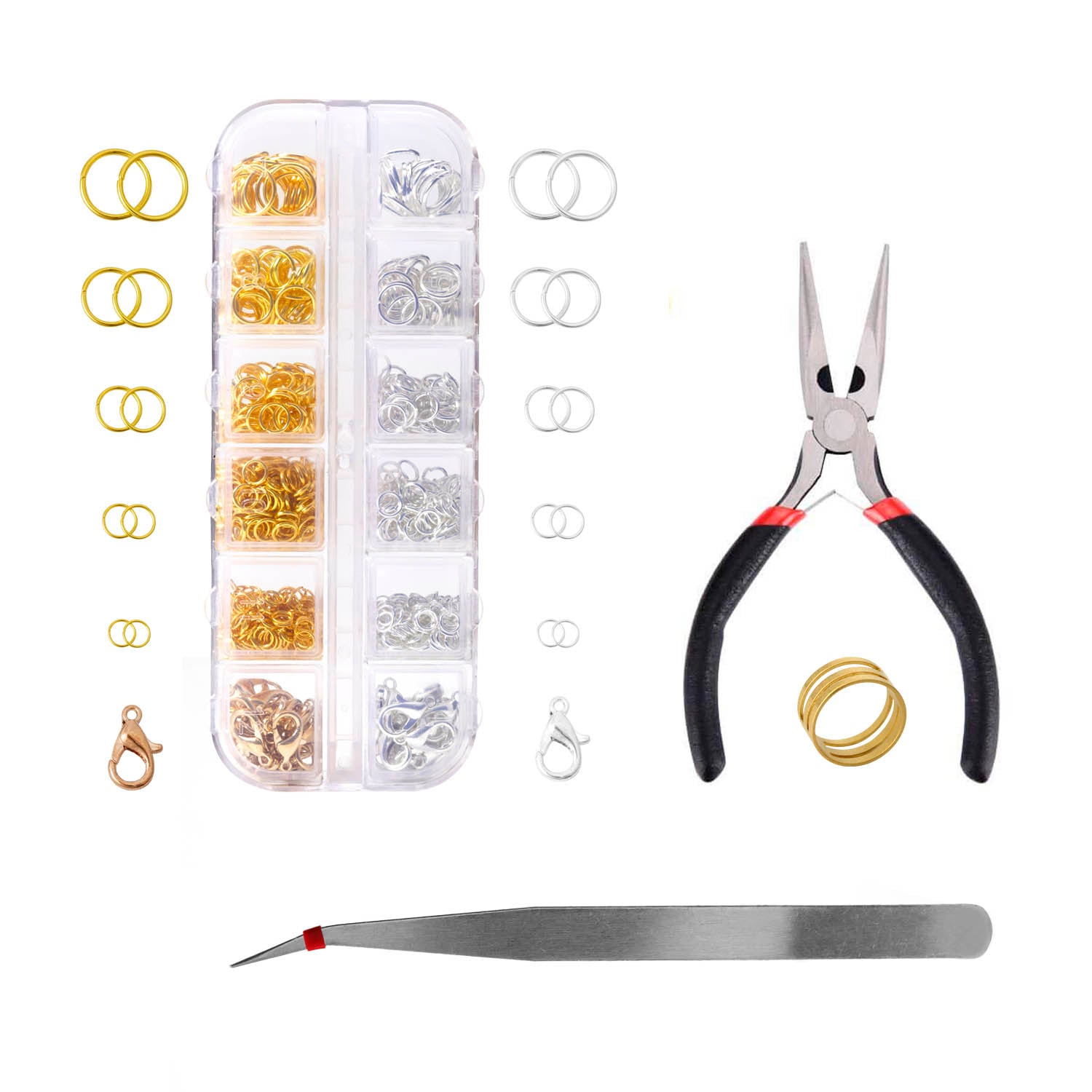3 Layer 1186PCS Jewelry Making Supplies Jewelry Accessories Bead Wire Tools of Jewelry Finding