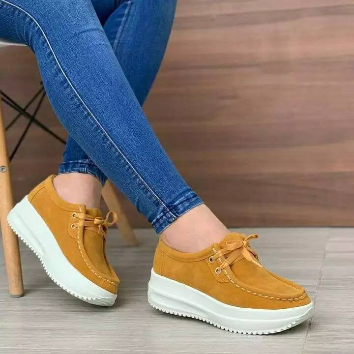 Women Relax Sneaker Anti-Slippery High Heel Sneakers Women