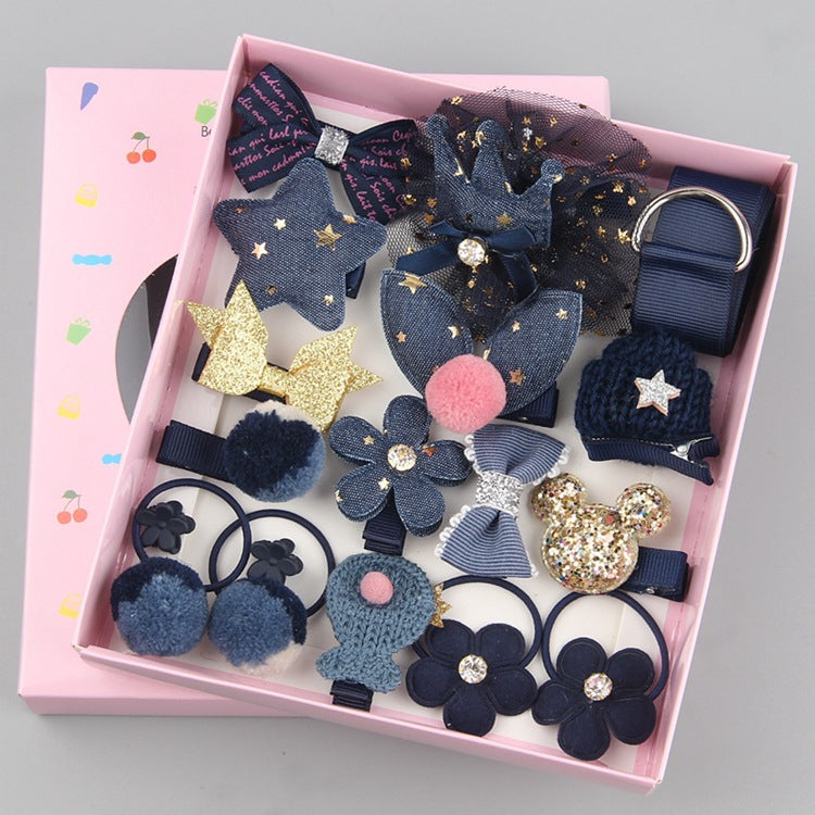 Hair Clip Set Cute Hair Accessories Girl Cartoon Headwear Bow Flower Animal Hairpin Hair Ring Kids Accessories