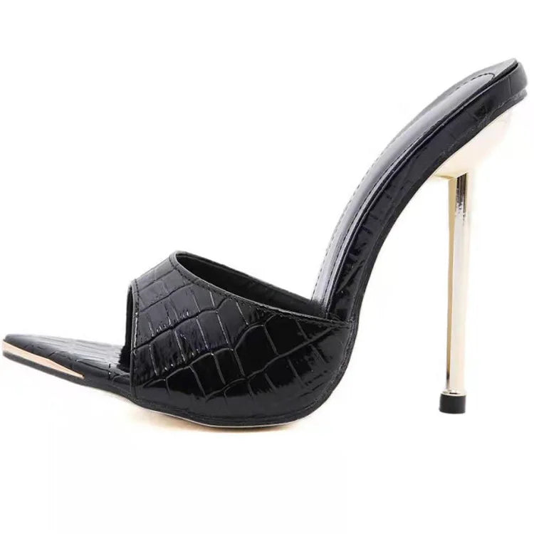Snakeskin Pointed Toe Stiletto Heels Beautiful Mature Sexy Women High Heel Sandals
